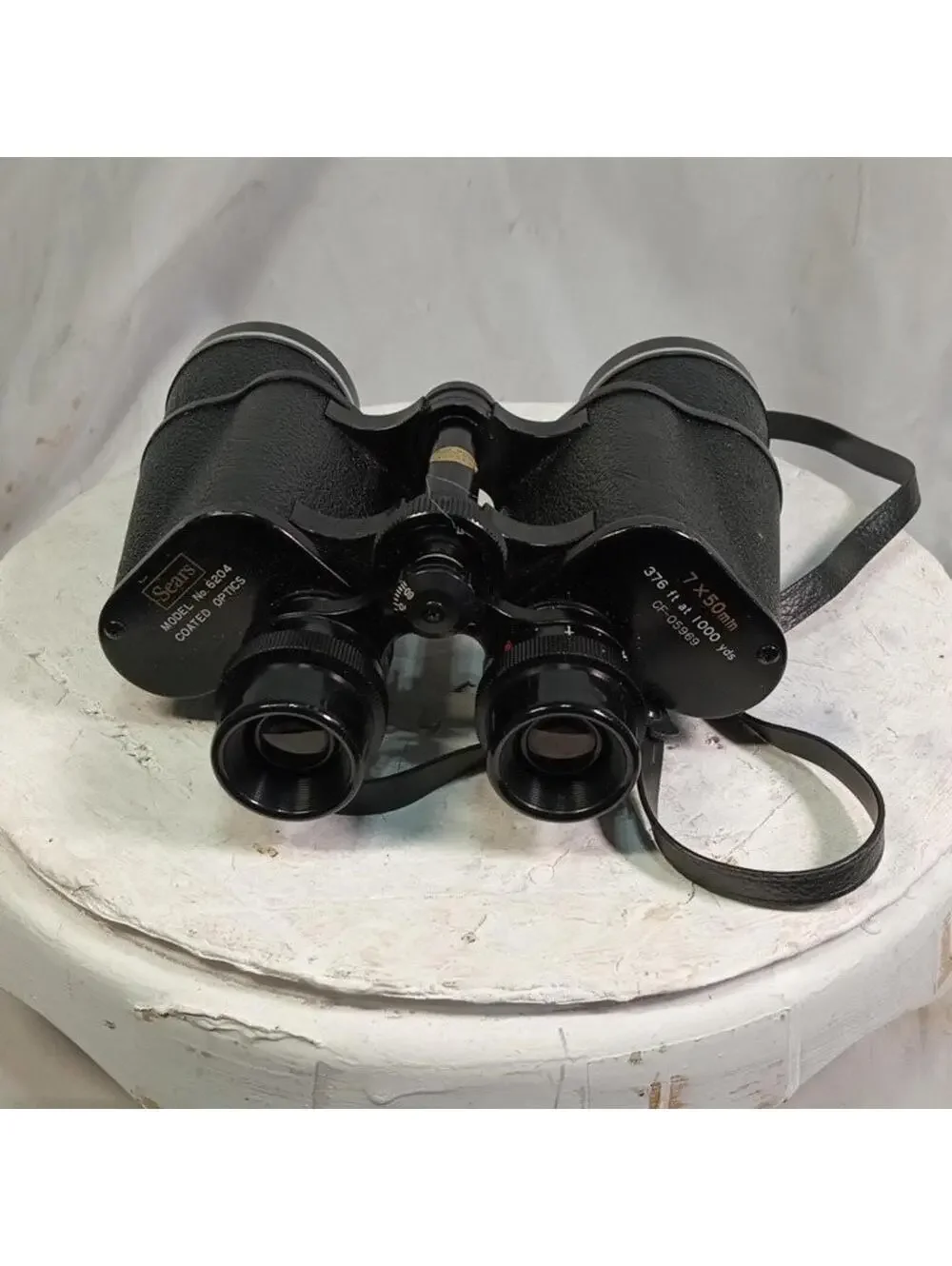 Vintage Sears Model 6204 7x50mm Binoculars Coated Optics with Strap Wide Angle